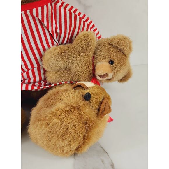 Schmid Teddy Bear w/ Slippers & Night Shirt Large 18" Korea 1984 NO TESTED Vtg - Picture 3 of 16